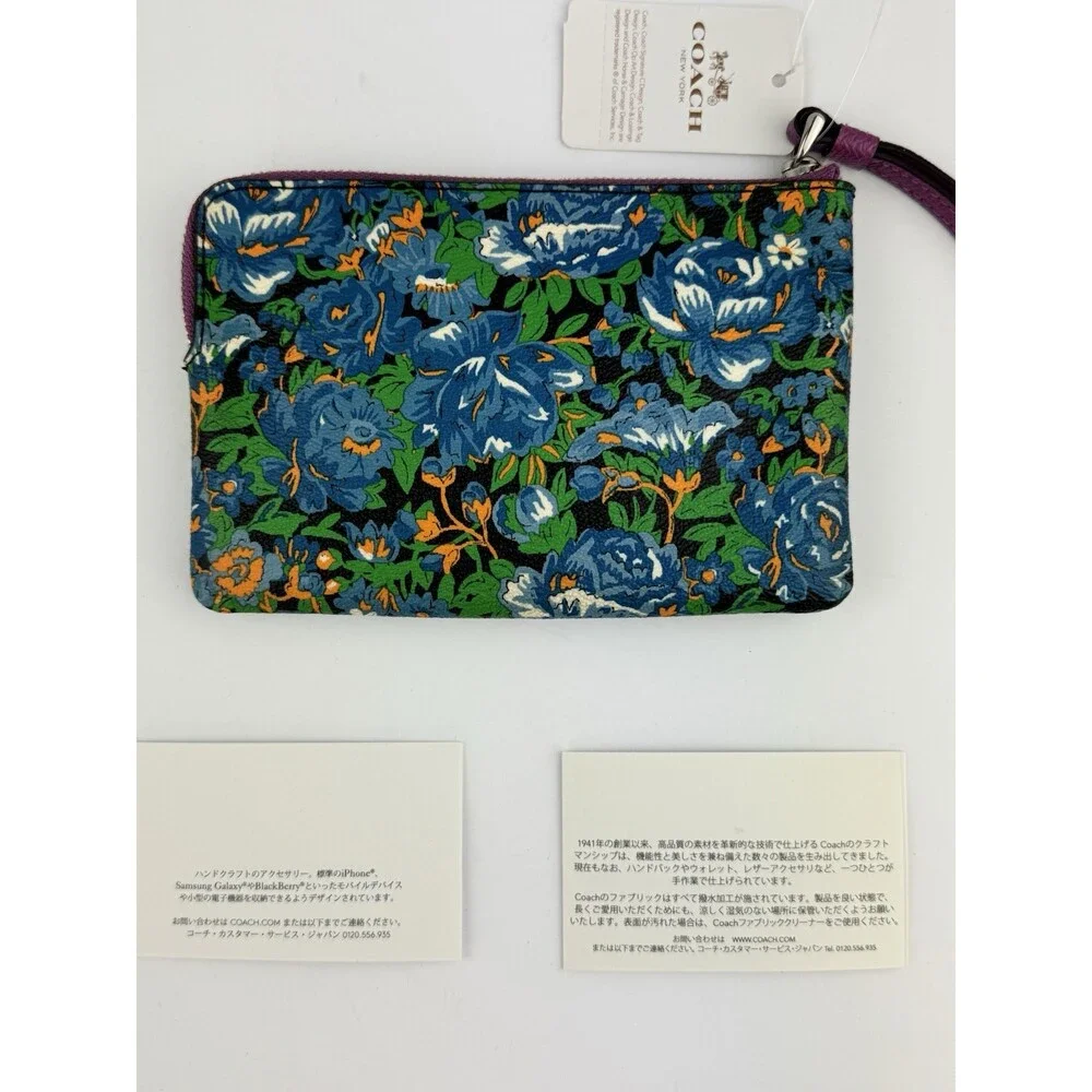 NEW Coach Hang Loose Shaka Women's Wristlet Small Pouch Wallet - Green - Picture 7 of 7